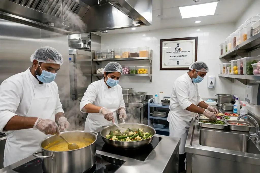 FSSAI certified hygienic kitchen of HealthyFeast tiffin service in Mumbai